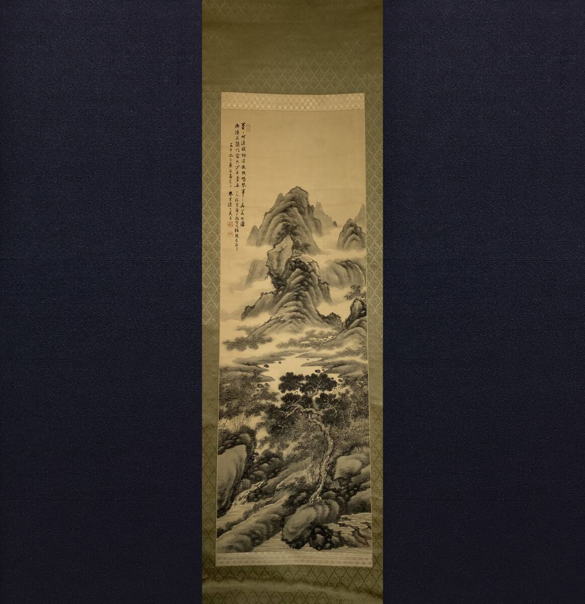 掛軸 古画 時代物 Yahoo!オークション -「中国 絹本」(山水、風月) (日本画)の落札