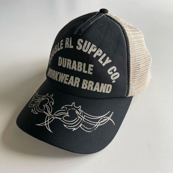 RRL “Mesh Trucker Cap” メッシュ ウエスタン トラッカー キャップ 帽子 ブラック 黒 Ralph Lauren ヴィンテージ