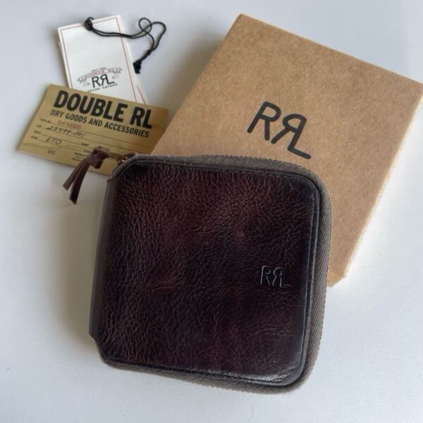 RRL “Leather Zipper Wallet” レザー 二つ折り ジッパー ジップ ウォレット 財布 Ralph Lauren ヴィンテージ