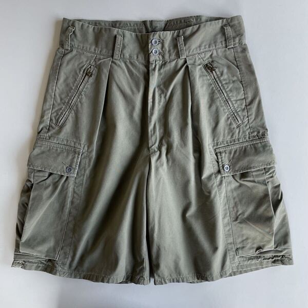 【90s/USA製】RRL “M-47 Cargo Shorts” 34 カーゴ ショーツ ショート ハーフ パンツ Ralph Lauren ヴィンテージ タック オリーブ