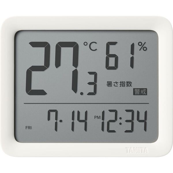 送料無料◆タニタ(Tanita) 温湿度計 目覚まし時計 温度湿度計 コンディションセンサー アイボリー TC-421-IV 新品