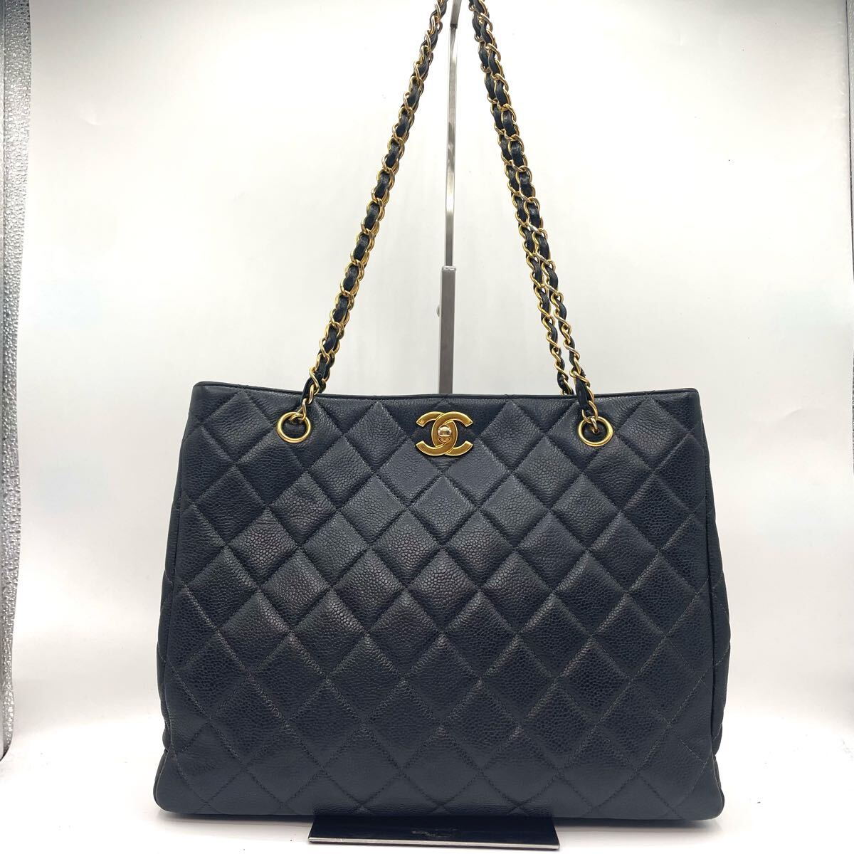 【VINTAGE】CHANEL キャビアスキンCCマークチェーントートバッグ 2025年最新】Yahoo!オークション -シャネル キャビアスキン