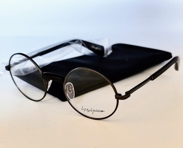 正規品 ボックスEAN付属 69000円相当 YOHJI YAMAMOTO メガネフレーム 眼鏡 ヨウジヤマモト YY3001 フランス製 丸型 ブラウン メンズ