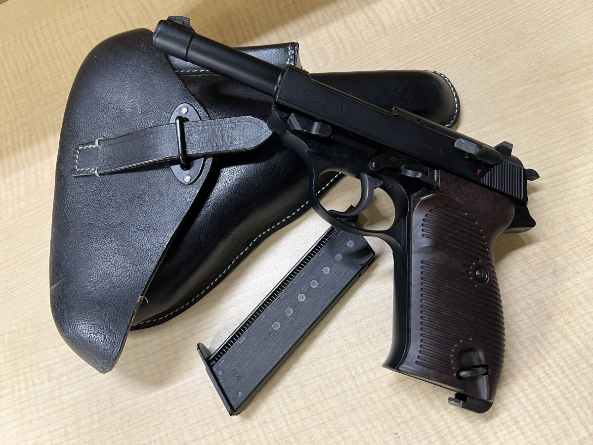 Walther P38 モデルガン ホルスター付き Yahoo!オークション -「ワルサーp38 ホルスター」の落札相場