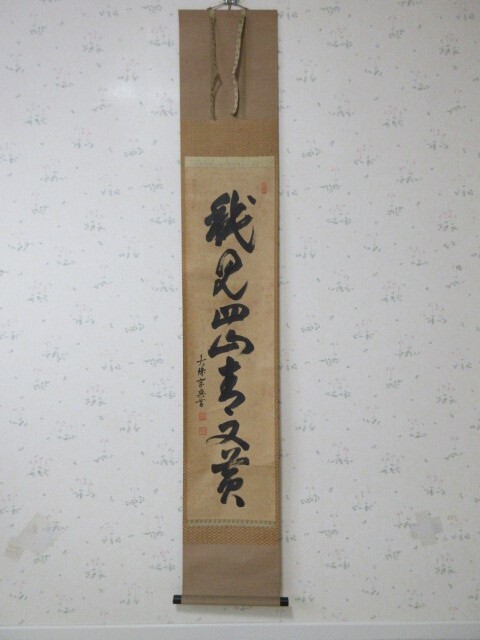 妙心寺大珠院 盛永宗興 肉筆 『山寒く 花遅し』一行書 共箱付き 茶掛け Yahoo!オークション -「盛永宗興」(書) (美術品)の落札相場