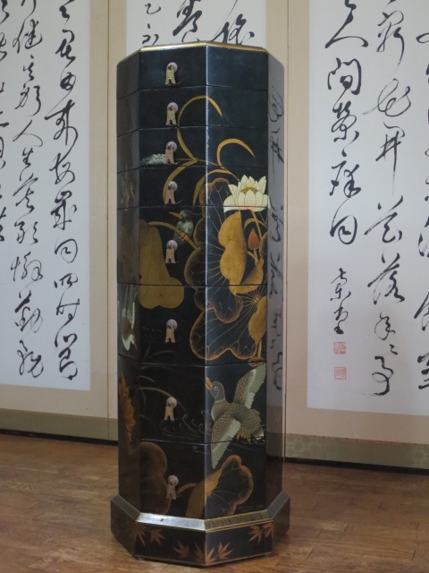 中国家具・中国アンティークキャビネット 黒漆・石細工・花鳥・宮廷人物図 Yahoo!オークション -「中国 キャビネット」の落札相場・落札価格