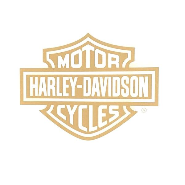 Harley-Davidson 90s デカール USA ハーレーダビッドソン ステッカー 防水 ヘルメット タンク ロゴ バーアンドシールド ゴールド