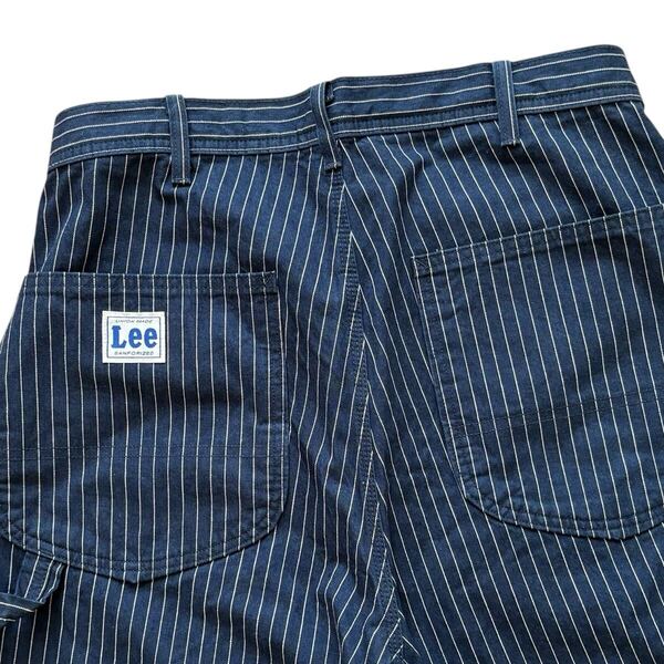 美品 日本製 Lee リー ウォバッシュデニムペインター LM7288 W34 ペインターパンツ 復刻 288 ヒッコリー ストライプ L ペインター