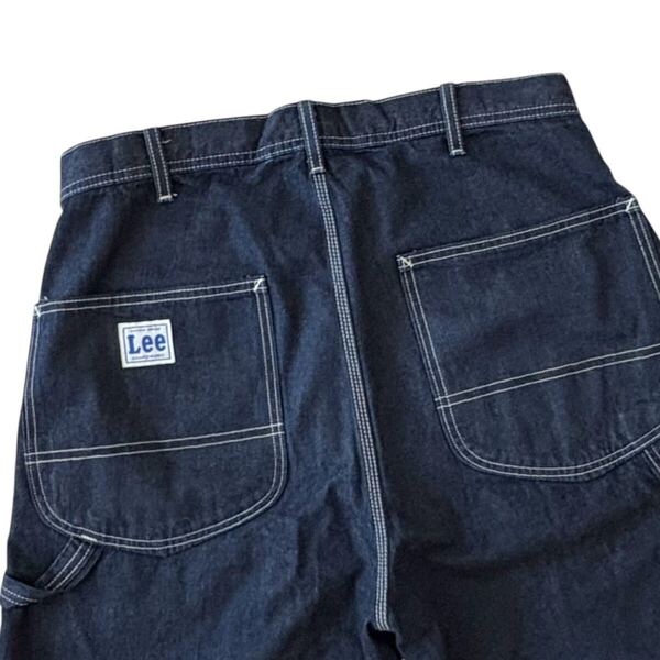 濃紺 フルレングス Lee デニムペインター LM7288 L W35 ペインターパンツ 復刻 288 日本製 チェーンステッチ ワークパンツ