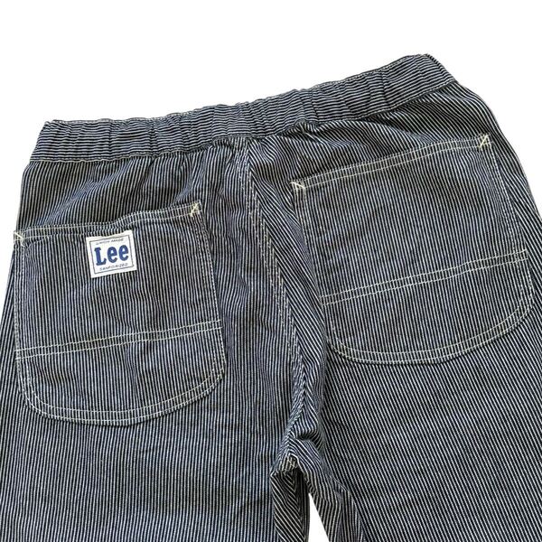 Lee リー イージーベイカーパンツ LM5932 ストレート クロップドパンツ ヒッコリー ヒッコリー チェーンステッチ ウエストゴム S