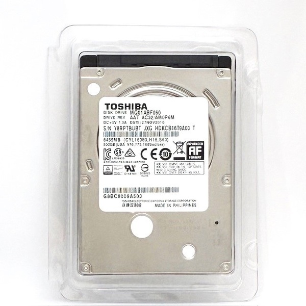 91★動作良好・フォーマット済★東芝製 500GB HDD★使用 921時間 ★5400rpm★厚み7mm★2.5インチSATA★送料無料