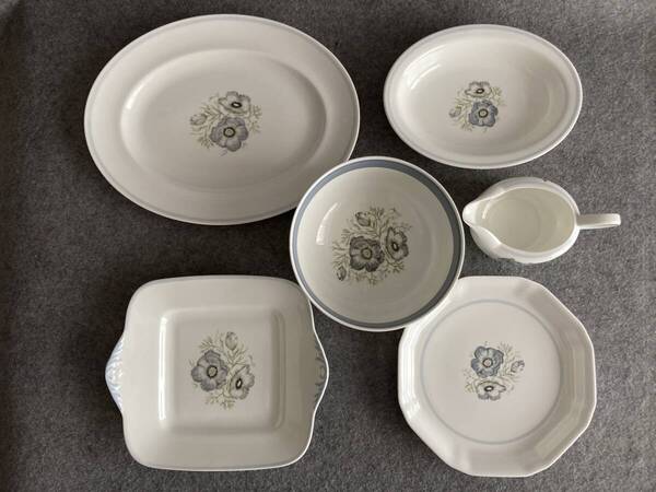 送料込 即決 レアアイテム多数 旧バックスタンプ壺 ウェッジウッド WEDGWOOD グレンミスト スージークーパー 6点セット 美品 ヴィンテージ
