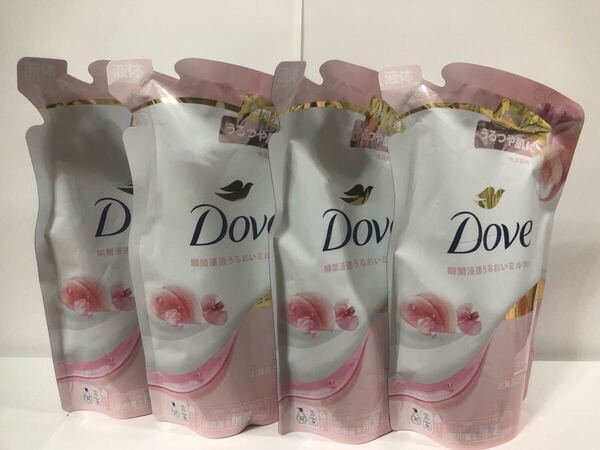 新品 匿名発送 送料無料 Dove ダヴ ピーチ & スイートピー ボディウォッシュ 液体 詰替 330g×4個セット