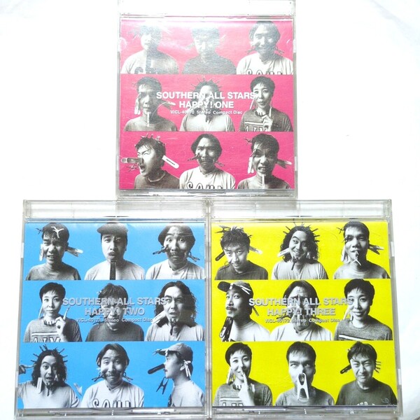 希少 廃盤 サザンオールスターズ 3CD ベストアルバム 「HAPPY」 勝手にシンドバッド いとしのエリー 希望の轍 真夏の果実 涙のキッス