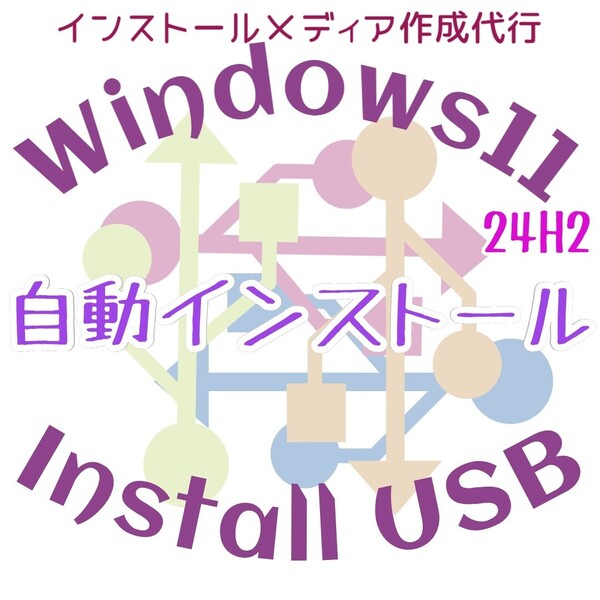 Windows11 24H2 自動化 自動インストール 自動セットアップ インストールUSB リカバリUSB リカバリメディア インストールメディア