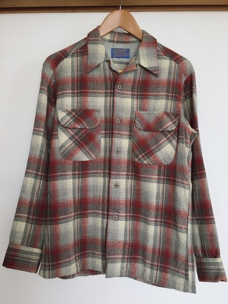 70S PENDLETON オンブレ シャドー ボードシャツ USA製 美品 チェック アメリカ製 ヴィンテージ ビンテージ 60S 90S グランジ カート