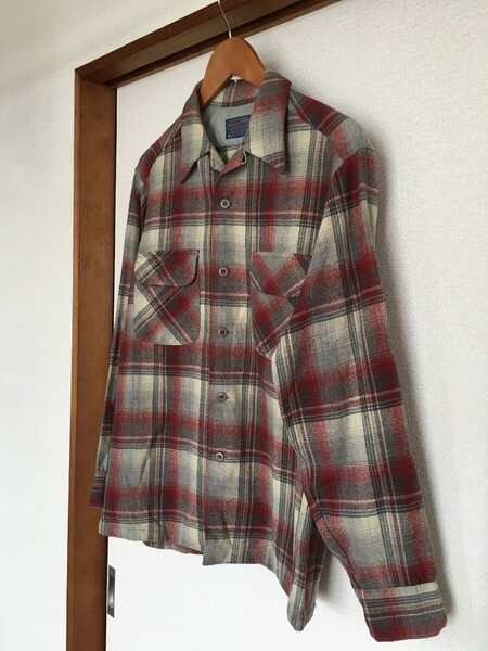 70S PENDLETON オンブレ シャドー ボードシャツ USA製 アメリカ製 ヴィンテージ ビンテージ 60S オンブレチェック グランジ ネルシャツ