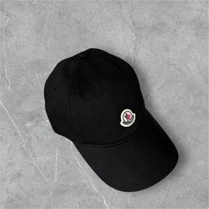 【新品未使用タグ付き】MONCLER モンクレール ワッペン バックロゴ ベースボールキャップ ブラック ユニセックス J10933B00040