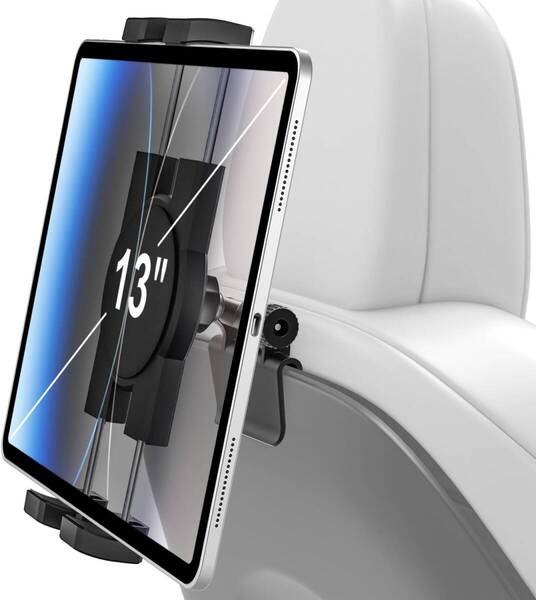 テスラ 後部座席タブレットホルダー 4-13インチ Tesla Model 3/Y/S/X ヘッドレスト用 車載ホルダー 後席モニター アーム 360度回転