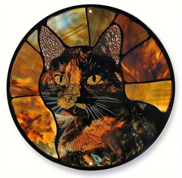 猫の壁飾り メタルウォールアート サビ猫A 猫の雑貨 HANAKO