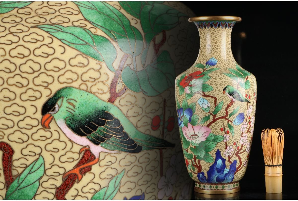 中国美術 七宝焼き 古玩 花鳥図 Yahoo!オークション -「中国 七宝 花瓶」の落札相場・落札価格