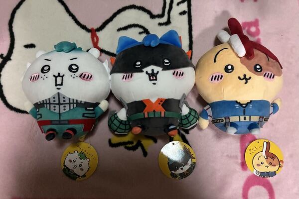 正規品☆ 僕のヒーローアカデミア×ちいかわ ぬいぐるみSセット 轟焦凍、爆豪勝己、緑谷出久、ちいかわ、ハチワレ、うさぎ