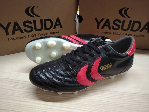ヤスダ YASUDAサッカーシューズ サッカースパイク Ligaresga Pro-ex2 YSD-S24.001 25,5cm BLK/RED カンガルー×人工皮革