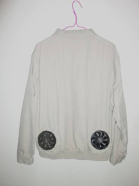 空調作業服 XL 長袖ジャケット ファン付き ポリエステル100% バッテリー別売 3段階風量調節 水洗い可 極美品 送料無料