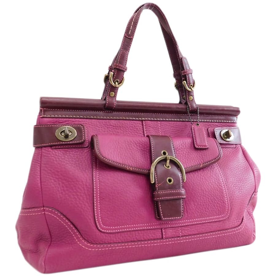 COACH コーチ パテントレザー ハンドバッグ ボルドー系 美品 COACH パテントハンドバッグ 2way 斜め掛け ボルドー