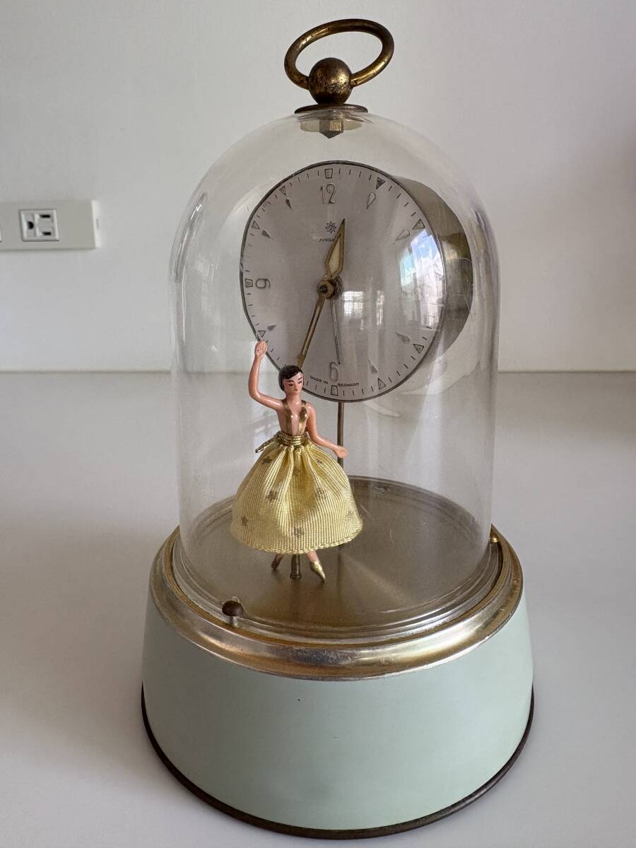 F108⭐️JUNGHANS⭐️ユンハンス　置き時計　ゼンマイ式　音出し未確認 F108⭐️JUNGHANS⭐️ユンハンス 置き時計 ゼンマイ式 音出し