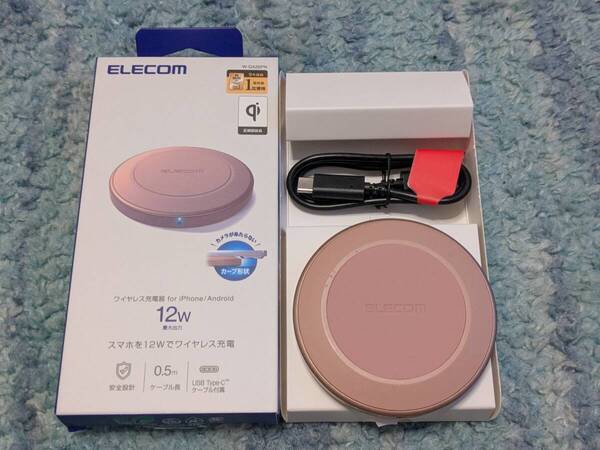 ◎0707u0145 エレコム ワイヤレス充電器 Qi認証 12W EPP規格 異物検知機能 温度上昇保護機能 ピンク W-QA26PN