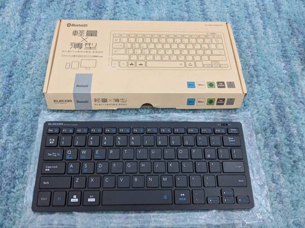 ◎0707u0329 エレコム Bluetooth マルチペアリング ミニキーボード パンタグラフ式 軽量・薄型 ブラック TK-FBP102BK