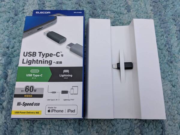 ◎0707u0431 エレコム USB Type-C to Lightning 変換アダプタ 60W USB PD対応 ブラック MPA-CFLMBK