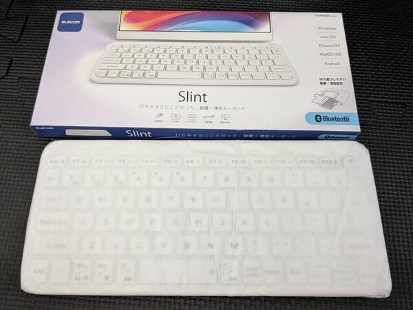 ◎0707u1009 エレコム ワイヤレス キーボード Bluetooth Slint 薄型 パンタグラフ OS自動識別 ホワイト TK-TM10BPWH