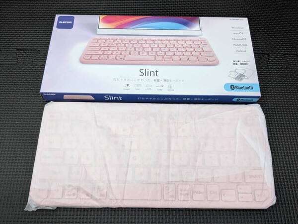 ◎0707u1010 エレコム ワイヤレス キーボード Bluetooth Slint 薄型 パンタグラフ 3台マルチペアリング OS自動識別 ピンク TK-TM10BPPN
