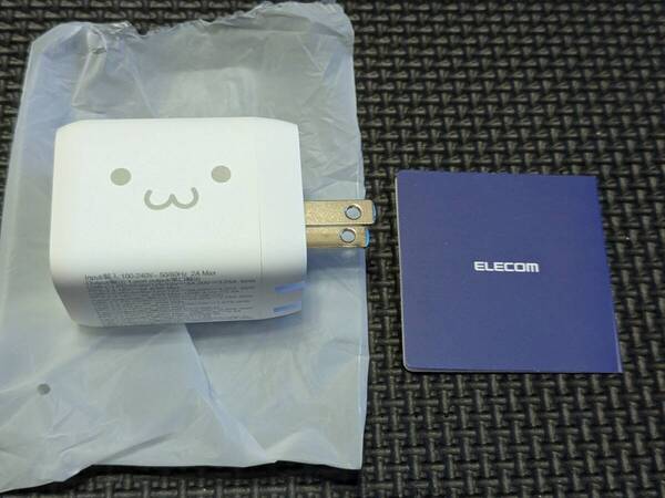 ◎0707u1049 エレコム 充電器 65W USB PD対応 3ポート Type-C USB-A しろちゃん EC-AC4465WF