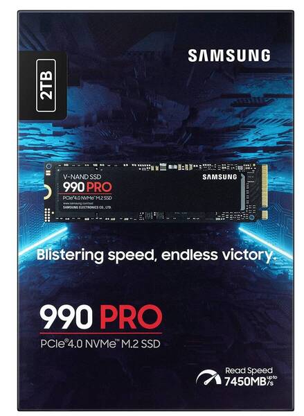 新品未開封 Samsung 990 PRO 2TB PCIe Gen 4.0 x4 (最大転送速度 7,450MB/秒) NVMe M.2 (2280) 内蔵 SSD MZ-V9P2T0B-IT