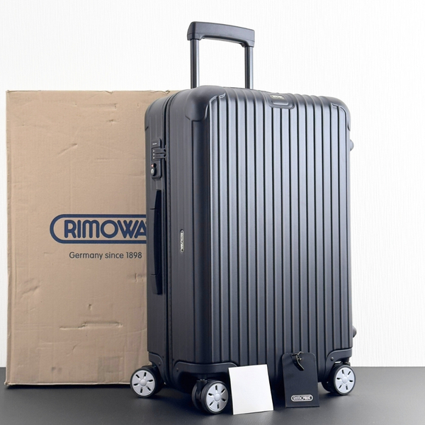 美品 RIMOWA リモワ SALSA サルサ 58L 4輪 TSAロック チェックインM マットブラック 艶消し黒色 軽量 大容量 スーツケース キャリーバッグ