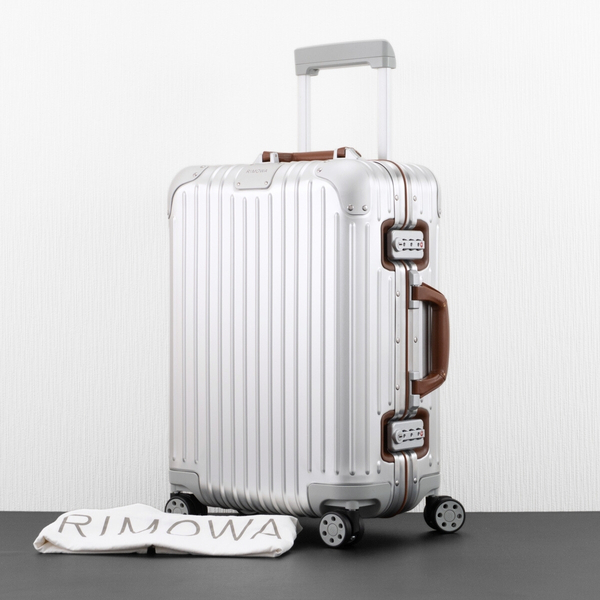 生涯保証 美品 RIMOWA リモワ オリジナルキャビン ツイスト ブラウン 35L 機内持ち込み 4輪 TSAロック アルミ スーツケース キャリーバッグ