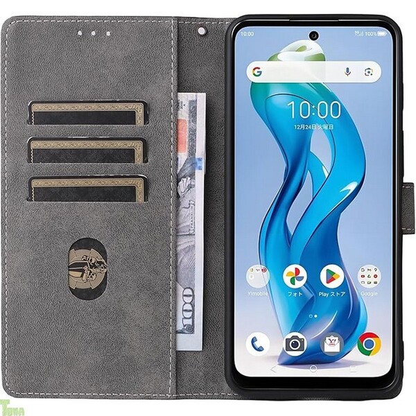 ブラック 手帳型 シンプル デザイン 高品質 PUレザー TPU素材 ヌビア ZTE Nubia S 5G 保護 財布型 スタンド機能 カード収納 ケース カバー