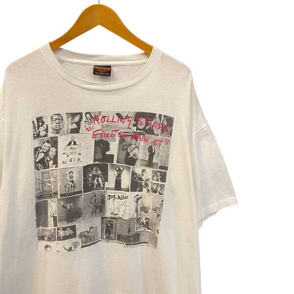 90s ビンテージ ROLLING STONES プリント バンド Tシャツ XL ホワイト 90年代 USA製 アメリカ製 ローリングストーンズ バンT ロックT