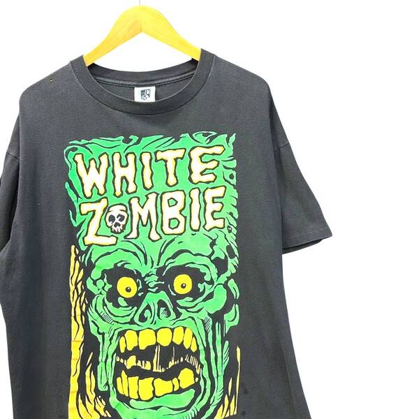 90s ビンテージ WHITE ZOMBIE 両面プリント バンド Tシャツ XL ブラック 90年代 USA製 アメリカ製 ホワイトゾンビ バンT ロックT