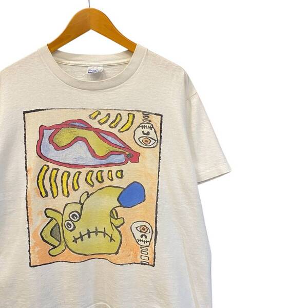 90s ビンテージ MEAT PUPPET 両面プリント バンド Tシャツ L ホワイト 90年代 USA製 アメリカ製 ミートパペッツ バンT ロックT