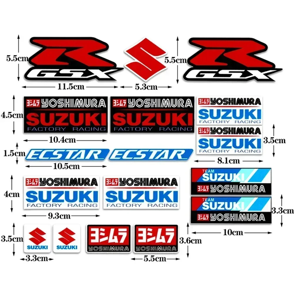 ●送料無料●SUZUKI●スズキ ステッカー デカール レーシングステッカー ヨシムラ GSX-R 1シート分 防水 ⑥●