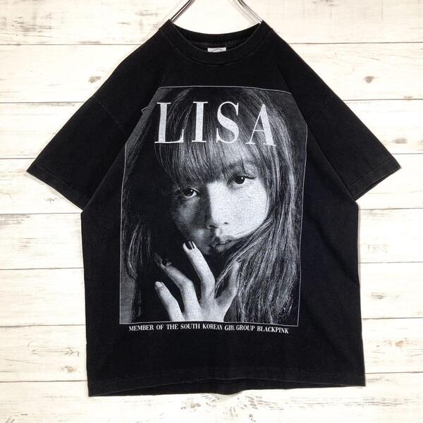 新品 BLACK PINK LISA リサ ブラック Tシャツ XL