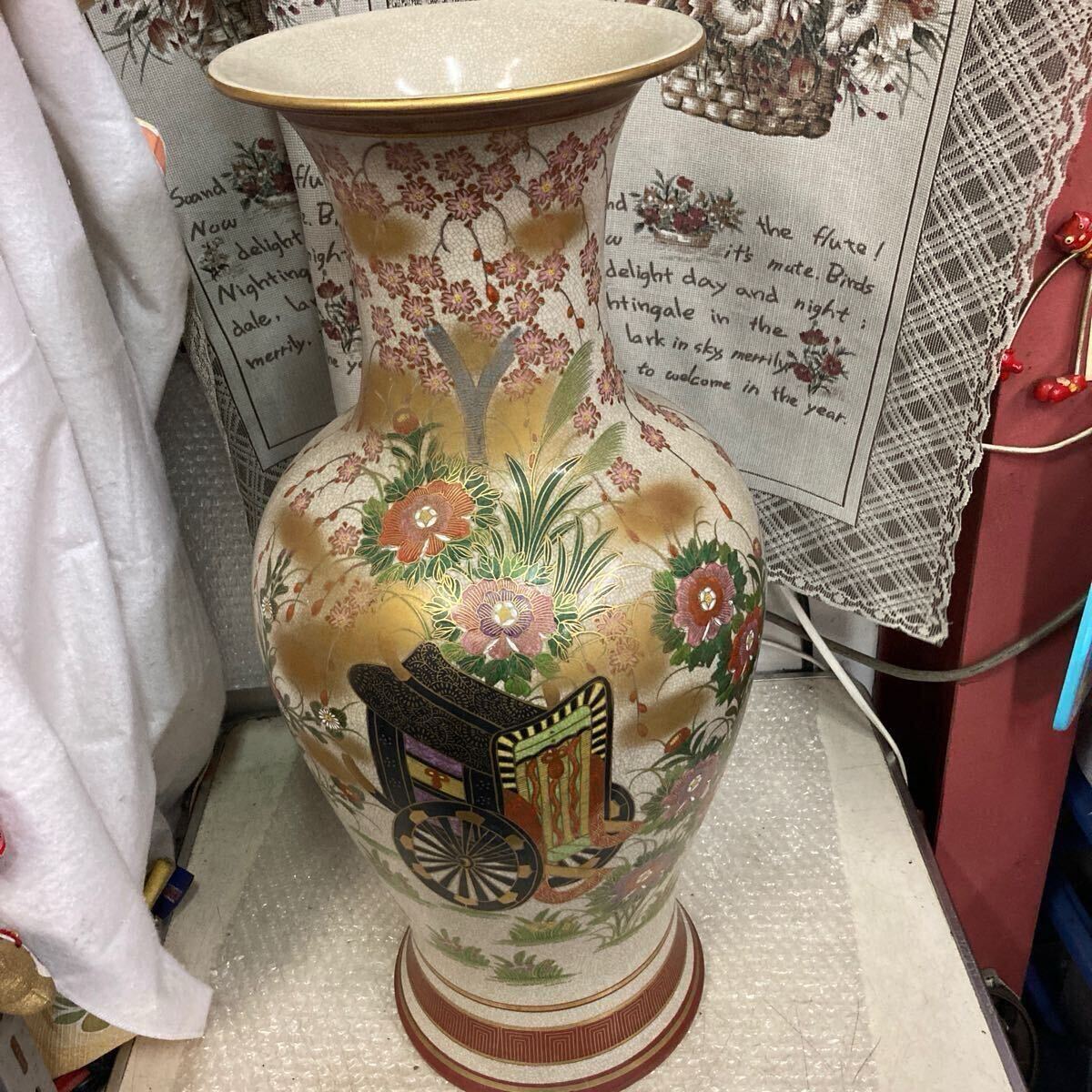 薩摩焼 薩摩連山 金彩 窓絵 飾り花器 大型 花瓶 高さ40.5cm 2025年最新】Yahoo!オークション -薩摩焼 花瓶(薩摩)の中古品