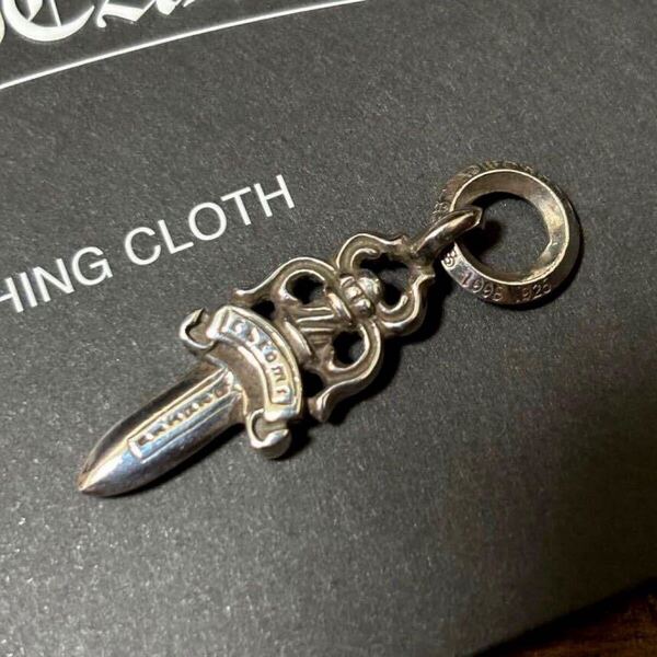 インボイス原本 クロムハーツ #5ダガーチャーム baby chrome fat hearts tiny クロス タイニー ネックレス ベビーファット ペンダント 新品