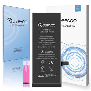 For iPhone 6 バッテリー 単品 標準容量 交換ビデオ 1810mAh PSE準拠 Kospaoo/iPower 互換 Li-ion Battery 交換 修理