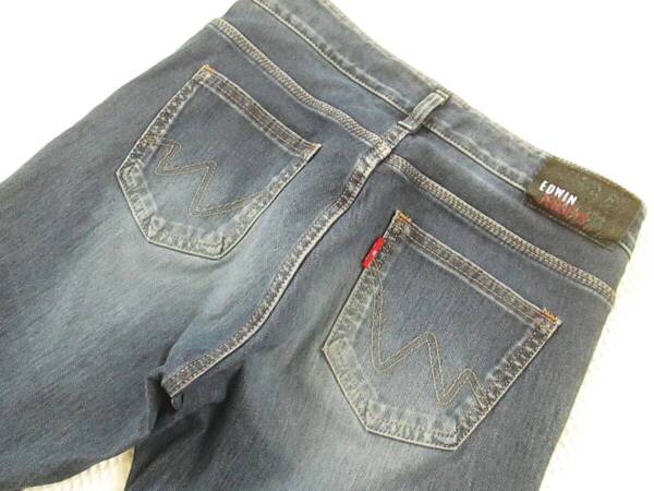 EDWIN JERSEYS エドウィン ジャージーズ ERX06L ☆ S/ウエスト約74cm ☆ 日本製 楽ちん ストレッチ ジャージ デニム パンツ ジーンズ