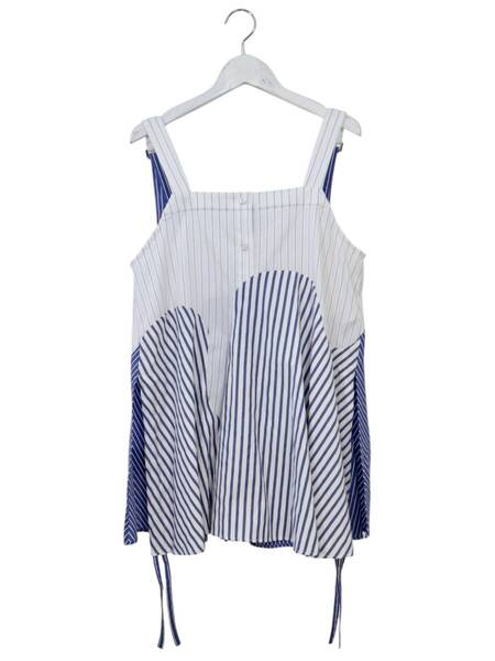 UN3D. アンスリード WAVE LINE GATHER CAMISOLE ストライプ ウェーブライン ギャザー キャミソール ブラウス UN3D